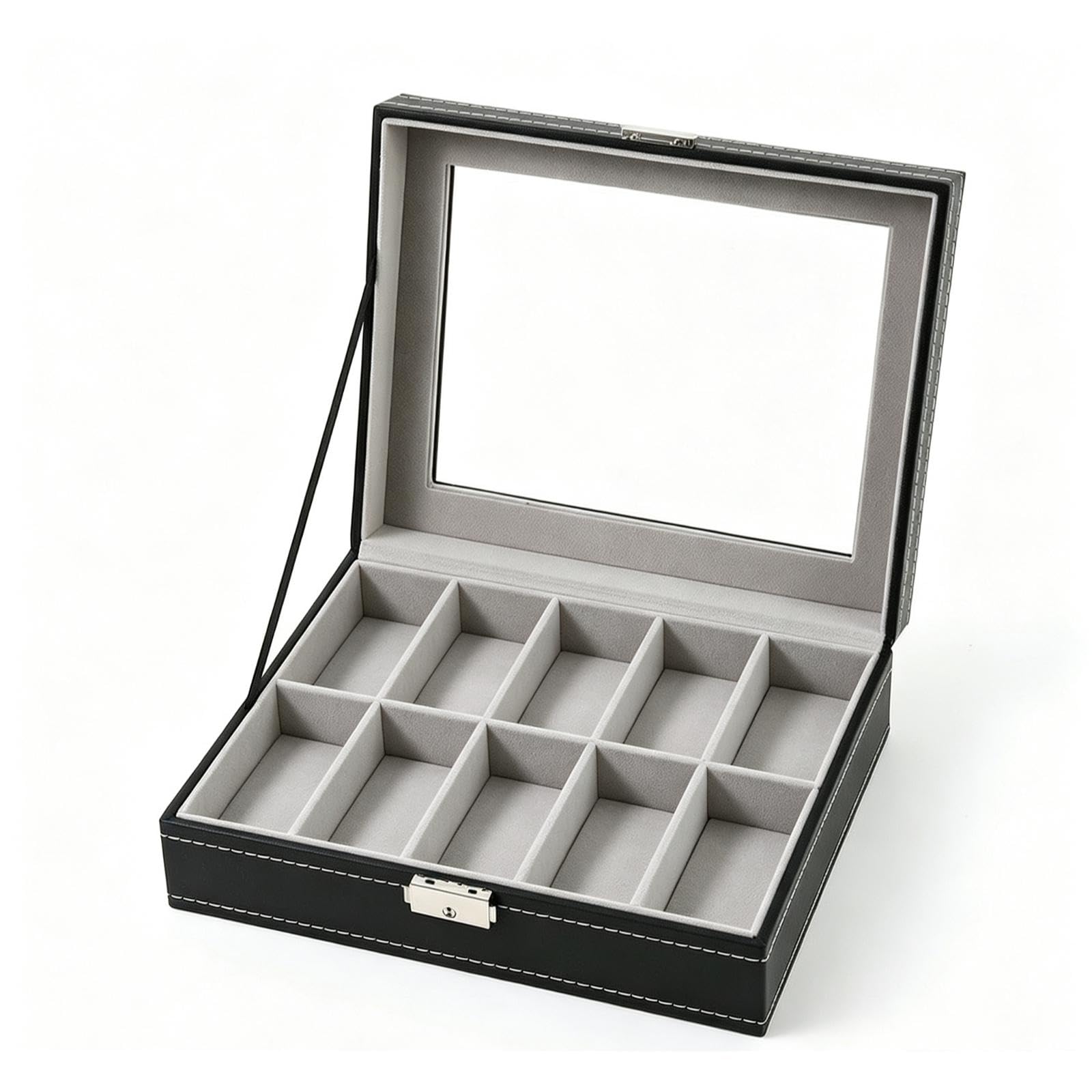 URJIX® Watch Box Leatherwristwatch Holder Case Multi-Compartment